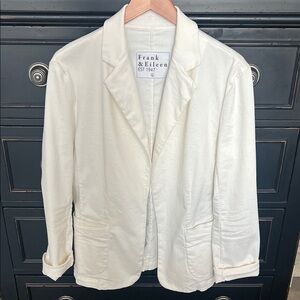 Frank & Eileen Dublin Stretch Cotton Cream Blazer